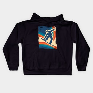 Snowboard retro Kids Hoodie